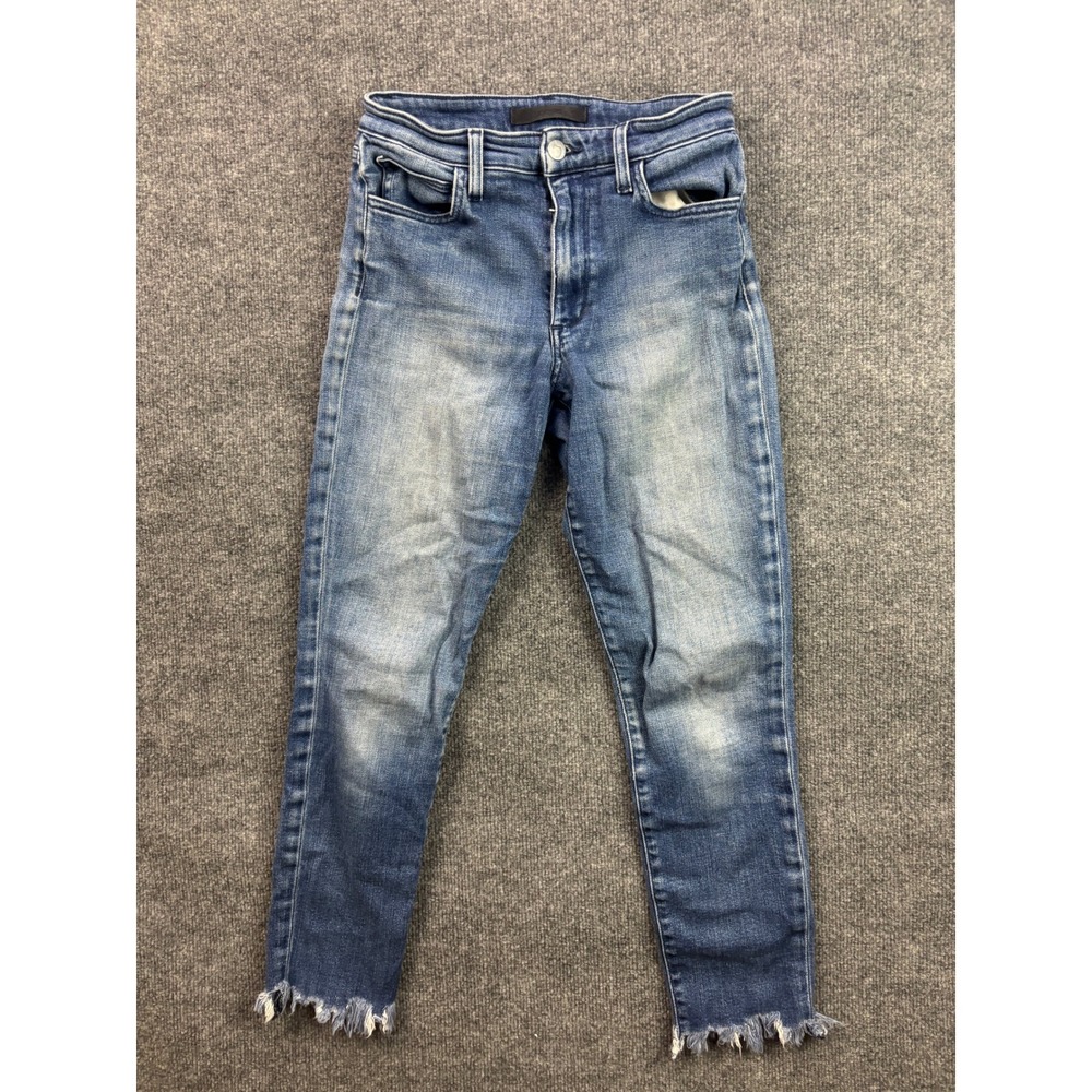 Joe's‎ Jeans The Charlie Jeans Womens 26 Blue High Rise Skinny Ankle Raw Hem